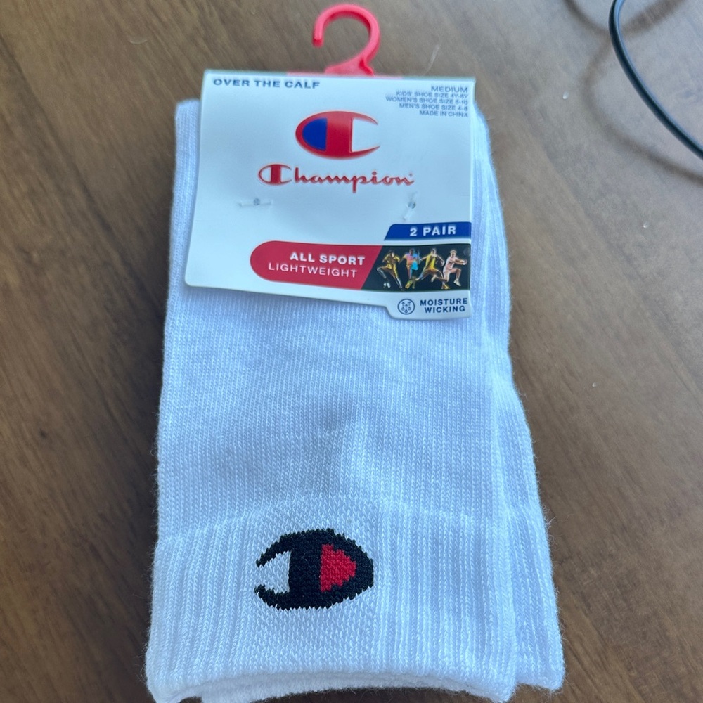 Champion All Sport White Athletic Socks